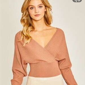 Love Tree Mauve Ribbed Knitwear